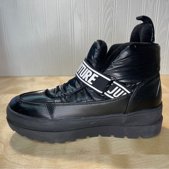 Juicy Couture Veronica Logo Puffer Platform Ankle Boots - Black - Picture 2 of 12